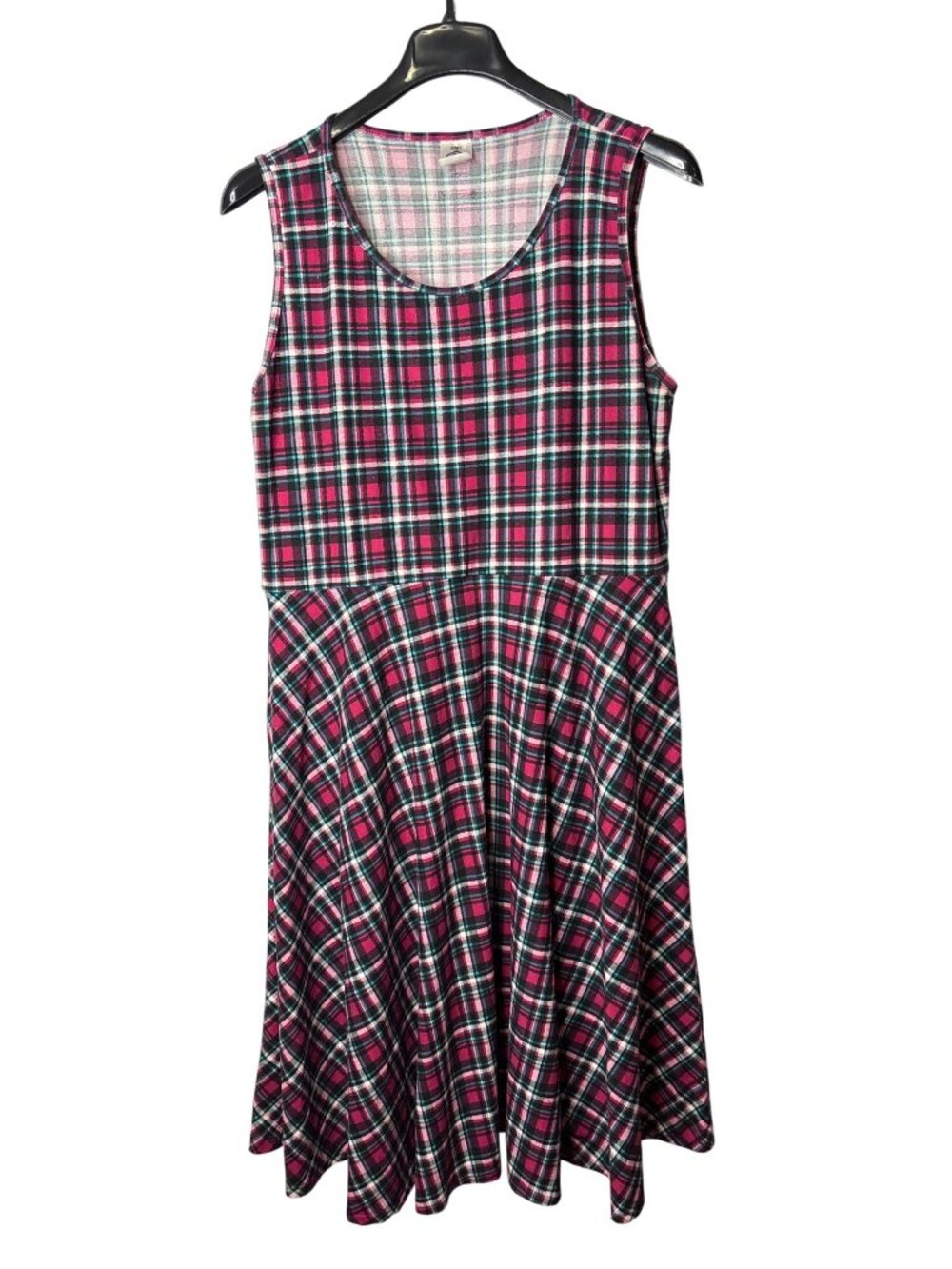 Agnes Plus Size Fit & Flare Midi Dress Size 2XL Plaid Sleeveless Multicolor